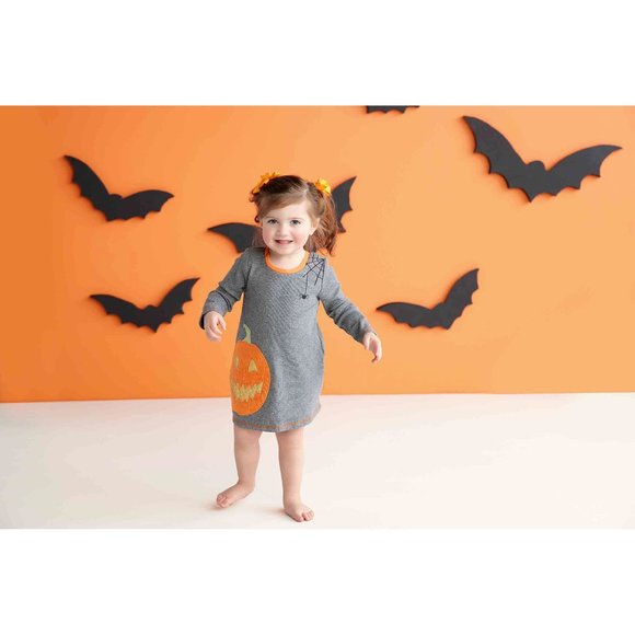 Mud Pie Little Girls' Halloween Pumpkin Dress - Picture 3 of 3